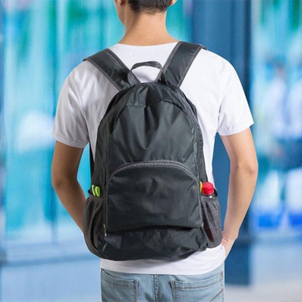 

travel bag high capacity backpacks zipper soild nylon back pack daily traveling women men shoulder bags folding