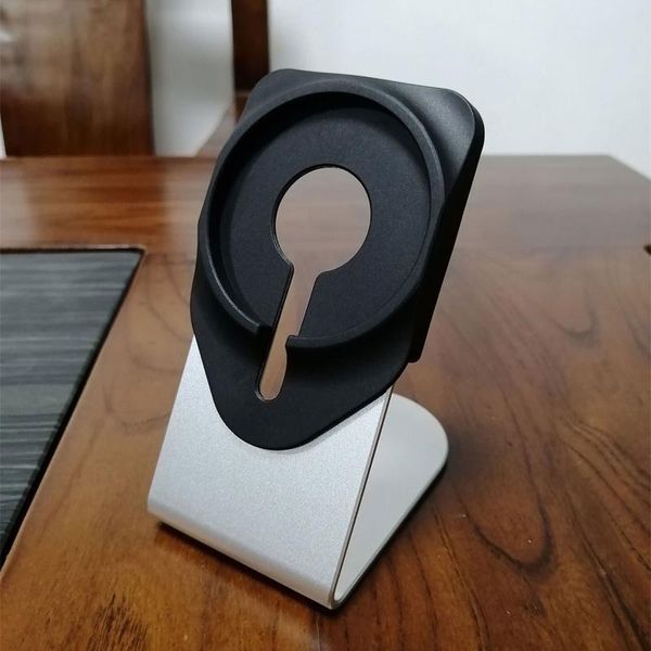 

non-slip aluminum stand holder cradle for - 12 magnetic wireless charger q81f cell phone mounts & holders