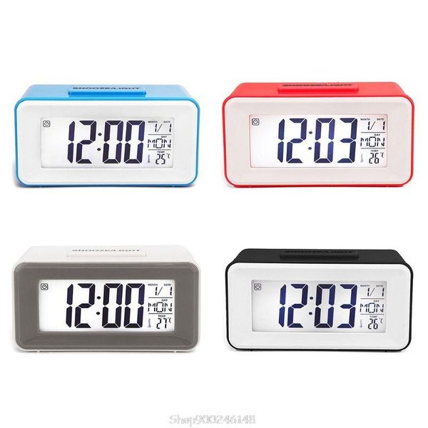 

desk & table clocks digital led alarm student with week snooze watch electronic calendar lcd timer n05 dropship