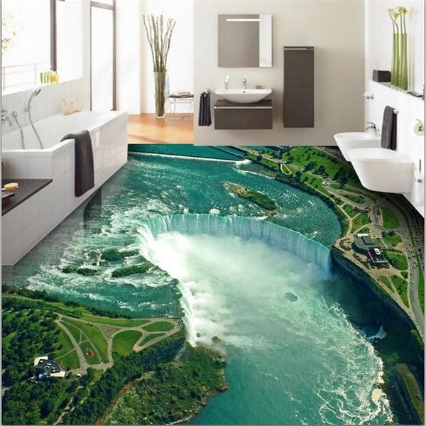 

wallpapers wellyu custom floor painting 3d wallpaper decoration to draw high-definition water production waterfall papel de pared