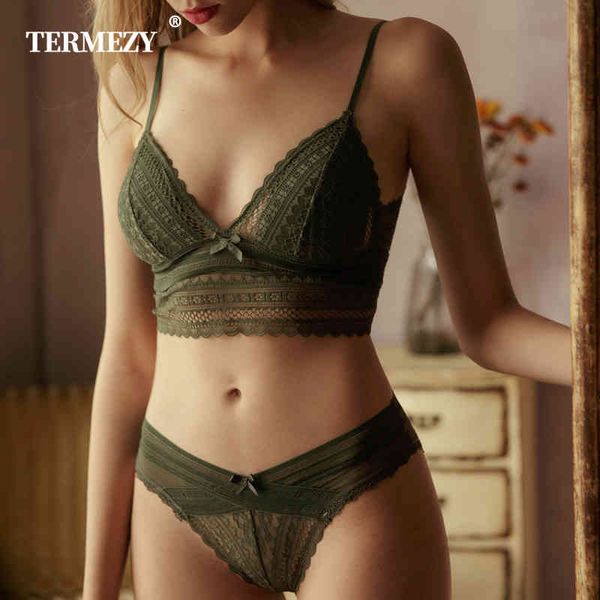 

termezy underwear lace push up ssiere fashion bra and panty sets lingerie for women, Red;black