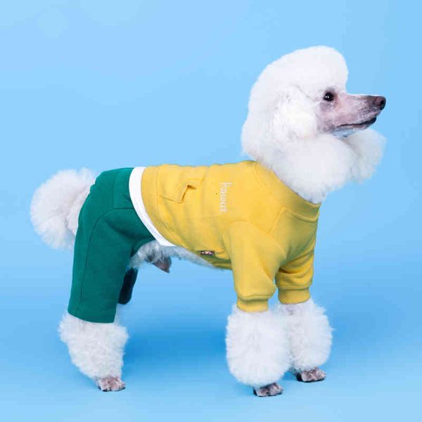 

winter pet autumn and cotton elastic thickened four legged dog clothing