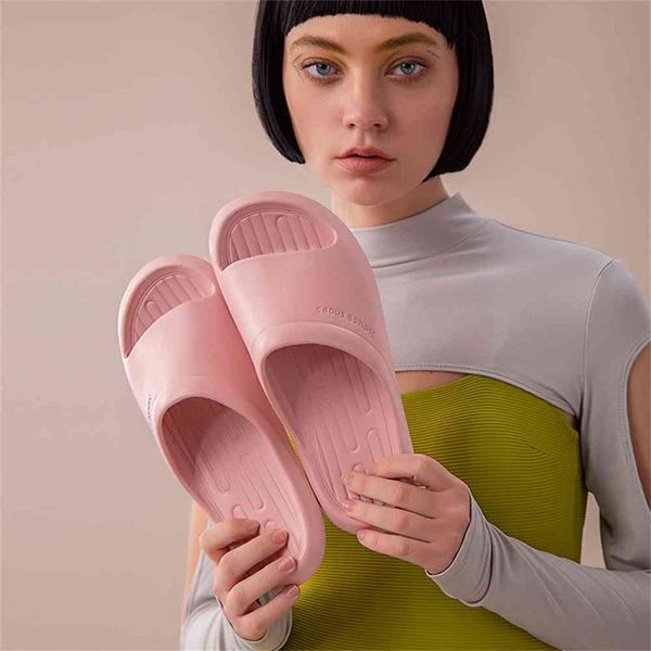 

80% factory online super soft slippers indoor comfortable home bathing sandals men women household non-slip shoes couple slides, Black
