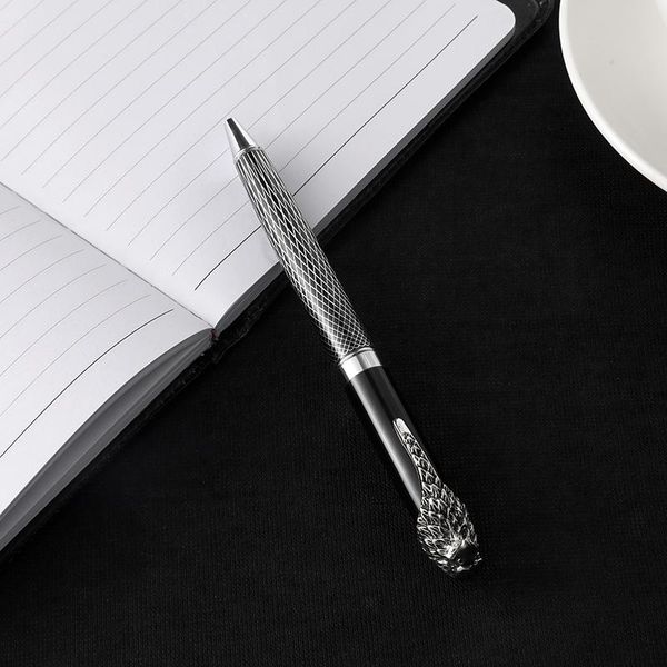 

luxury heavy feel metal eagle ballpoint pens writing smoothly business pen office signature roller stationery supplies, Blue;orange