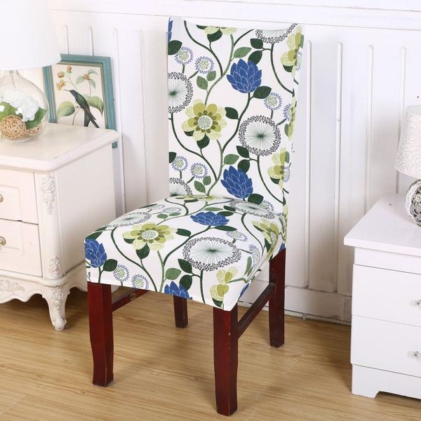 

chair covers floral cover fashionable seat anti-dirty home textile removable dining table spandex decor
