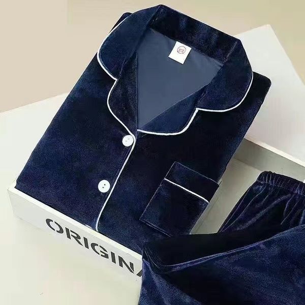 

pajamas for women winter sleepwear nightgown pijamas loose plus size golden velvet version home service pyjamas women suit, Black;red