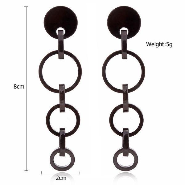 

designer acyrlic earring brincos round drop earrings for women accessories elegant jewelry boucle d'oreille femme dangle & chandelier, Silver