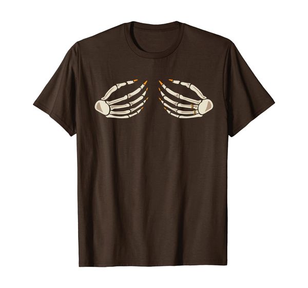 

Womens Skeleton Hands On Boobs Skeleton Hands On Chest T-Shirt, Mainly pictures