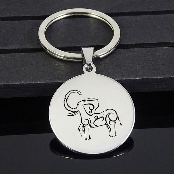 

keychains personality elephant keychain est stainless steel disc jewelry for men and women yp7359, Silver