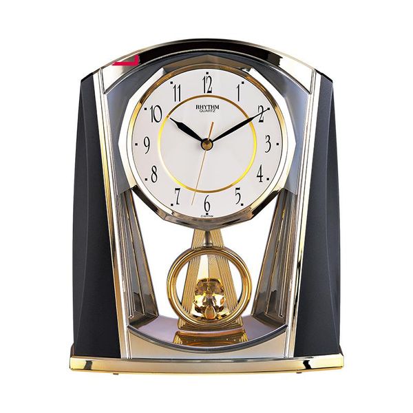 

desk & table clocks rhythm 6inch needle clock silent quartz movement crystal slow swing pendulum for living room bedroom office