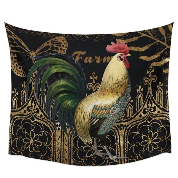 

tapestries farm rooster butterfly texture wall tapestry home decor bedroom hanging yoga mat picnic