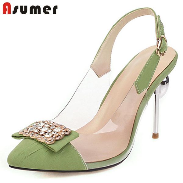 

dress shoes asumer 2021 wholesale big size 33-50 women pumps pointed toe slingback summer high heel party wedding woman, Black