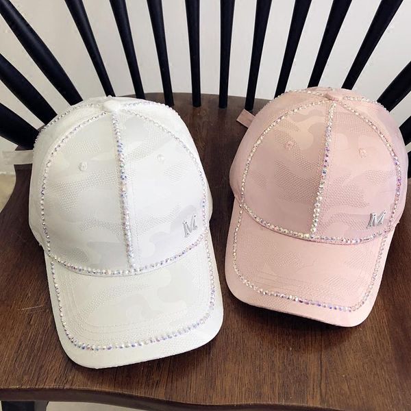 

visors fashion sequined letters solid color women men caps 2021 summer casual female male cute black/white/pink, Blue;gray