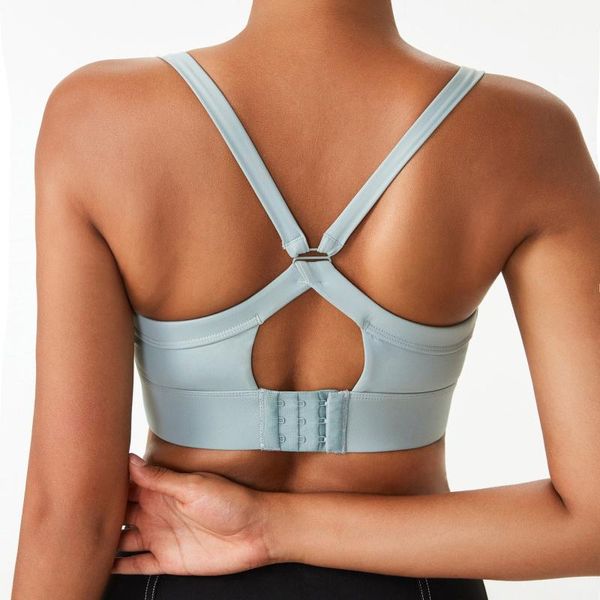 

yoga outfit bra women back buckle fixed chest pads sports soft nylon fitness running female workout underwear clothing