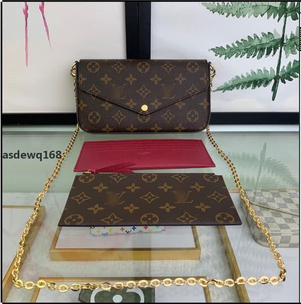 

518 gglvlouisvittonyslvutton favorite multi pochette accessories women crossbody purse messenger bags, Red;black