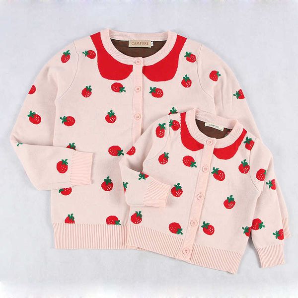 

matching outfits look mother baby cotton mommy and me clothes strawberry printing clothing, Blue