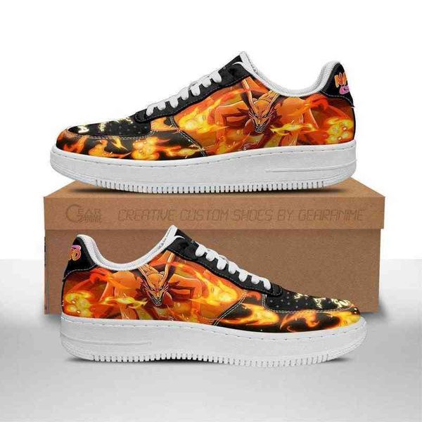 

diy anime sho tailed beast kurama sneakers custom leather casual running sport walking lightweight tennis
