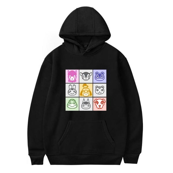 

men's hoodies & sweatshirts animal forest harajuku cute hoodie women's hooded sweatshirt spring and autumn children's clothin, Black