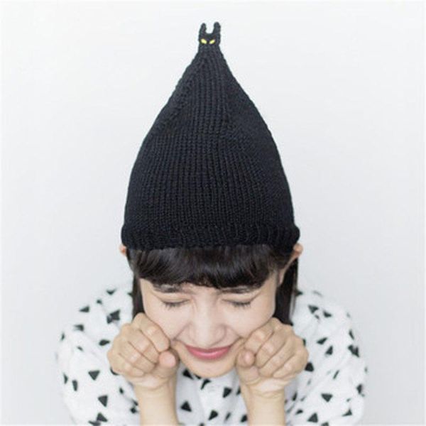 

beanie/skull caps creative style chicken-headed pointy wool hat, ladies keep warm in autumn and winter, Blue;gray