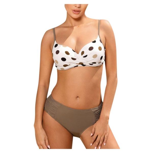

women's swimwear print bikinis women push up high cut hight waist bikini set swimsuit beachwear brazilian bather bathing suit, White;black