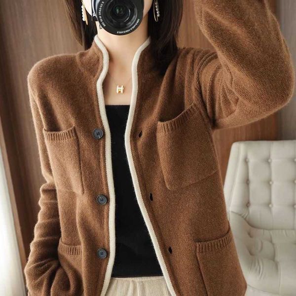 

women's knits & tees plus size autumn and winter fashion temperament cardigan sweater 2021 warm casual girl knitted jacket women top, White
