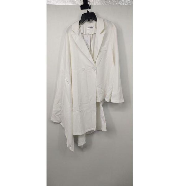 

women's suits & blazers yuerwang women blazer patchwork white suit coat all match irregular loose casual ladies jacket autumn female 2, White;black