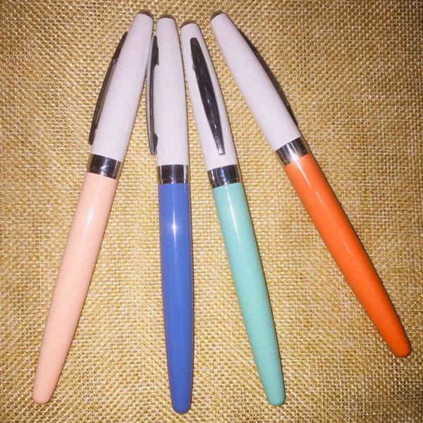 

straight metal pen, simple multi-color body available