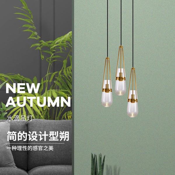 

pendant lamps restaurant chandelier glass creative staircase cafe bar simple modern single head industrial style nordic