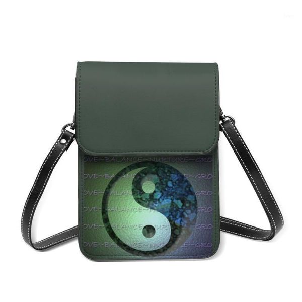 

evening bags yin yang shoulder bag funny leather school mobile phone student bulk