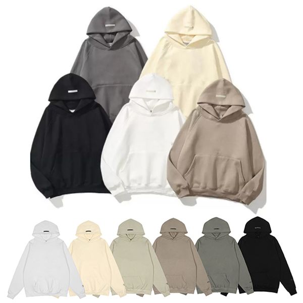 

22ss designer warm hooded hoodies mens women ess reflective streetwear pullover classic letter embroidery patten, Black