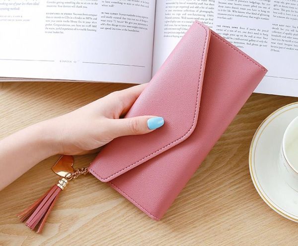 

women wallets purses heart pendant long for ladies girl money pocket card holder female phone clutch bag, Red;black