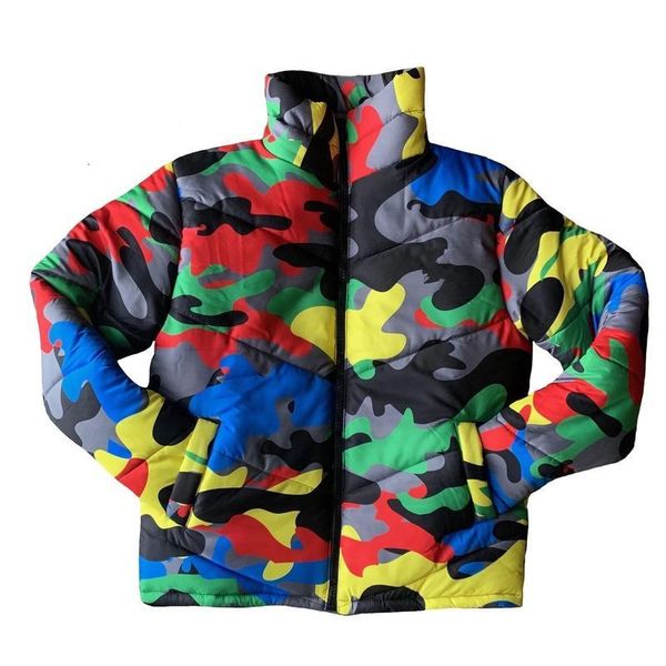 

women's down & parkas men women plus size s-4xl camouflage print winter wear bubble coat outerwear fashion cropped puffer warm coats gb, Black