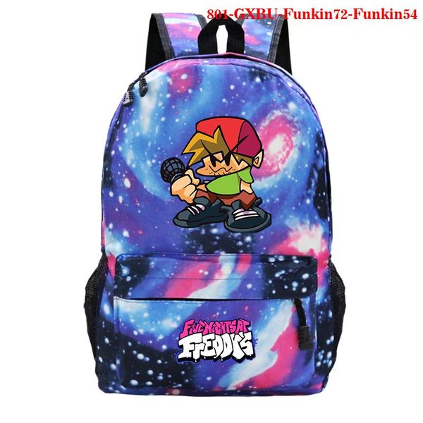 

backpack boys girls print friday night funkin teenager cosplay bag sports daypack drop travel bags school laptop
