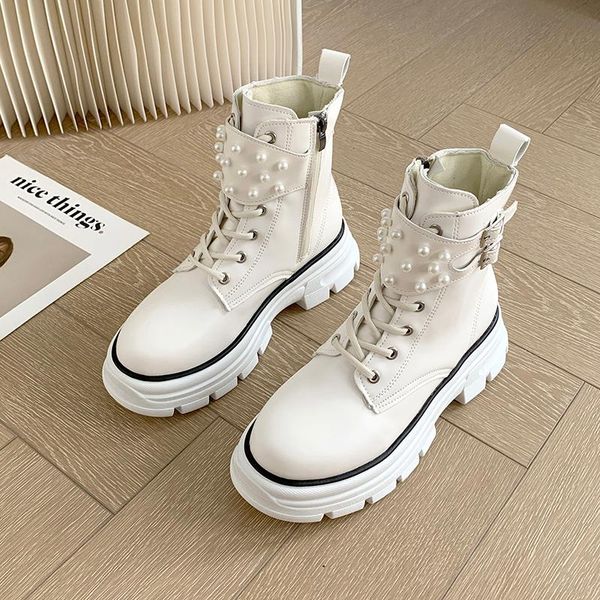 

boots 2021 autumn women's casual sports platform spring and mid-heel comfortable short fashion, Black