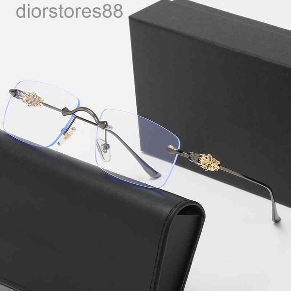 

sunglass glasses fashion rimless men's and women's business myopia spectacles, White;black