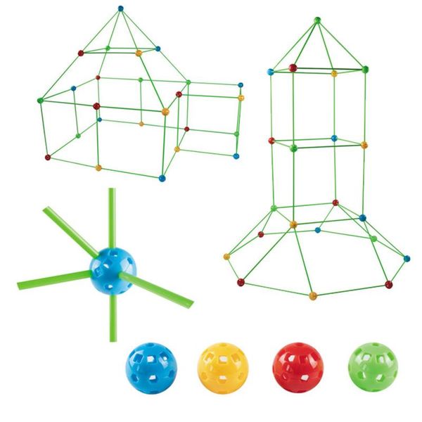 

construction kit for kids build fort castles tents rockets tunnels play set building diy #11 party favor