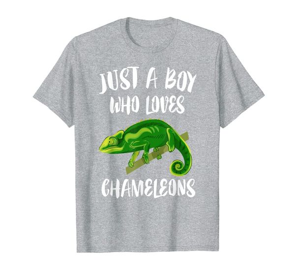 

just a boy who loves chameleons t-shirt chameleon lover, White;black