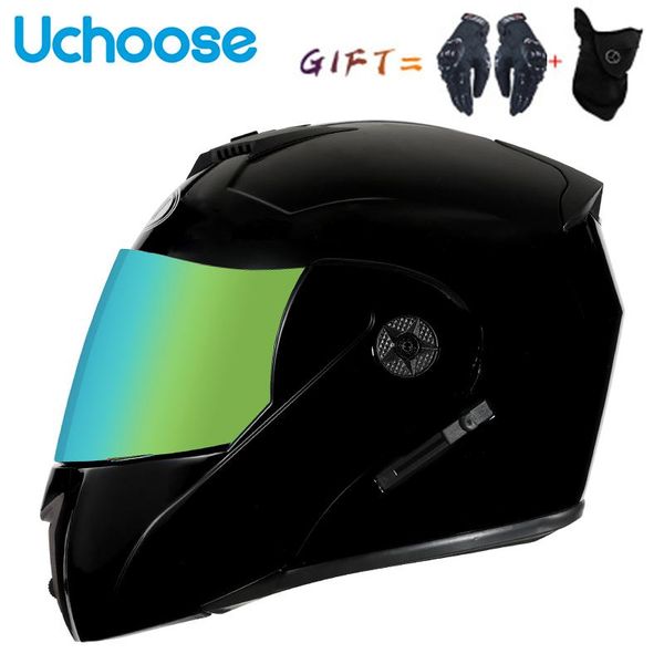 

motorcycle helmets flip up helmet 2 gift motorbike modular dual lens visors for adults full face safe motocross helm