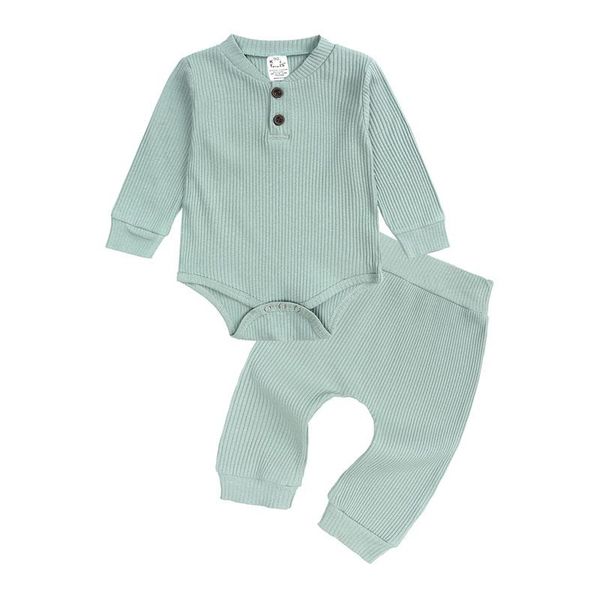 

clothing sets casual baby boy clothes set spring toddler born girl outfits long sleeve romper+pants infant 9-24 month, White