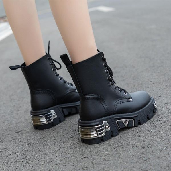 

boots motorcycle children's autumn winter 2021 thick bottomed and high-rise, Black