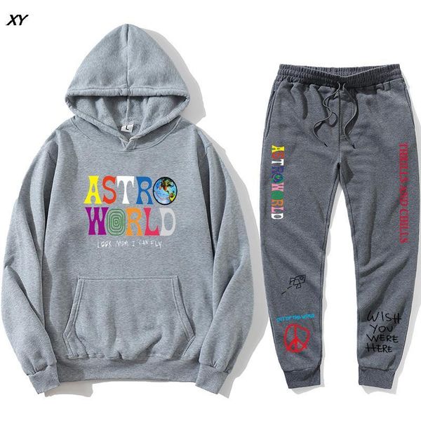 

jogging clothing travis scoastroworld hope you are here hoodies fashion letters astroworld hoodie streetwear + pants men's pullover swe, Black;red