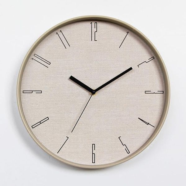 

wall clocks nordic clock simple modern living room bedroom decoration 12 inch silent round creative fashion home 218