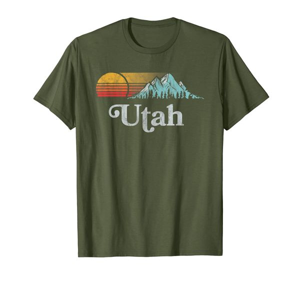 

utah vintage mountain sunset eighties retro graphic t-shirt, White;black