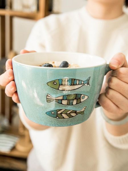 

mugs large size ceramic 650ml milk mug capacity wide mouth breakfast cup sz-cp21021812