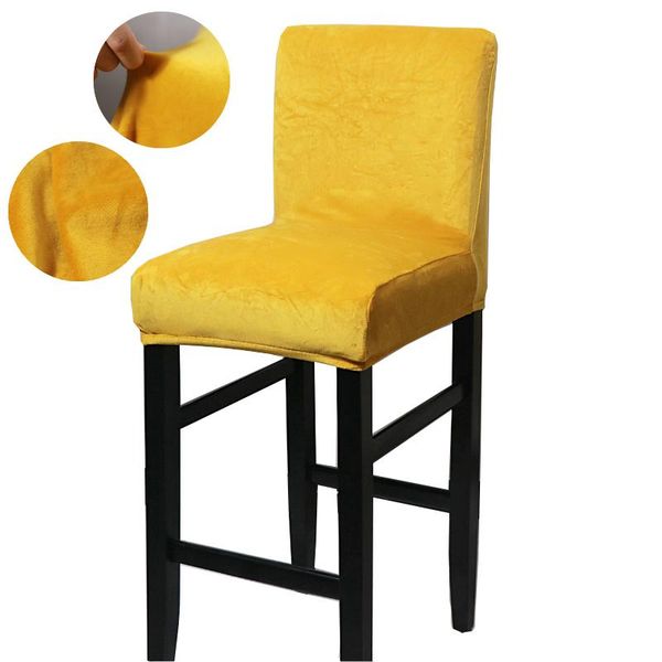 

chair covers solid color plush cover stretch elastic slipcovers restaurant weddings banquet el velvet home decoration