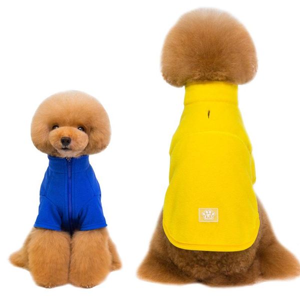 

dog apparel autumn and winter recreational styles pet dogs clothing warm fashion simple solid color turtleneck jacket small