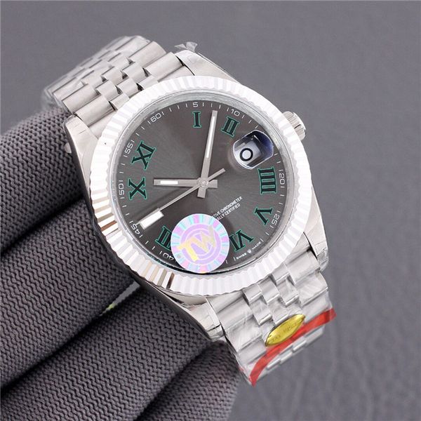 

tw classic constant moving-41 men's watch adopts 3235 all-in-one sapphire crystal mirror 904l oyster steel belt adjustable chain extens, Slivery;brown