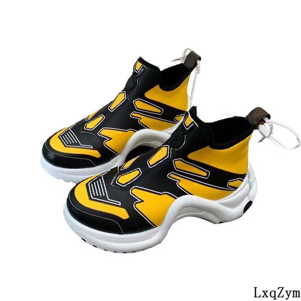

boots absorbing sports sneakers real leather thick sponge bottom comfortable short light slip-on running shoes women mixed color, Black