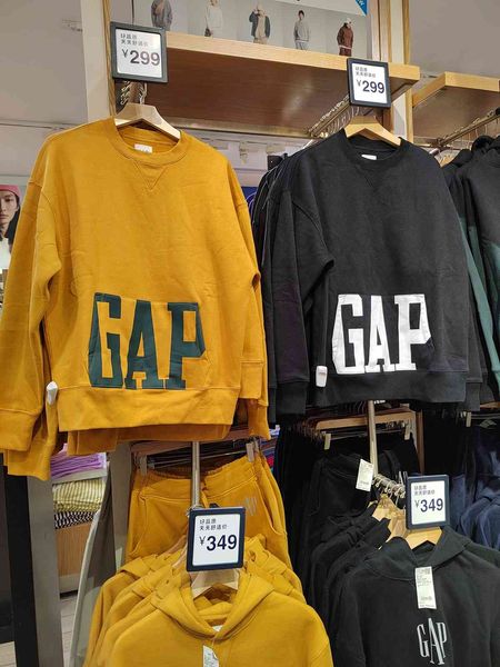 

brand hoodie gap men's loose fleece sweater fall 2021 new casual sports 735878, Black