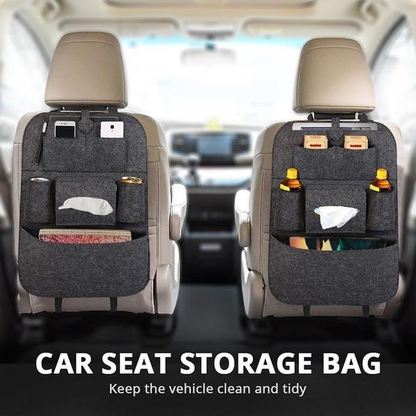 

car organizer seat storage bag back box pad cups drink holder fabric child anti-kick accessories decoration